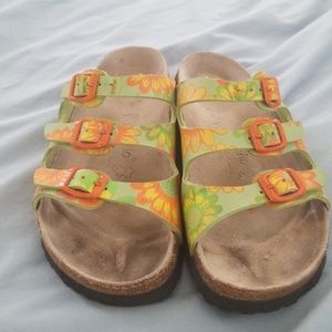 Birkenstock papillo florida floral orange lime